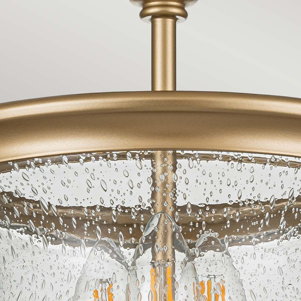 Pickering Lane 3lt Semi-Flush - Painted Natural Brass Painted Natural Brass