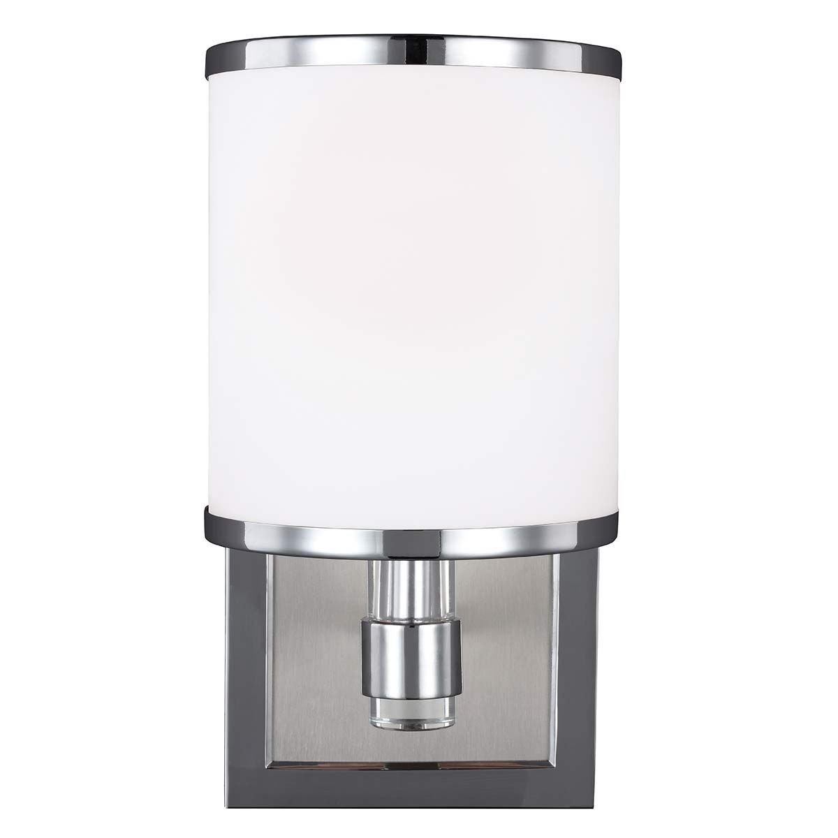 Prospect Park Modern Glam Wall Sconce with Satin Nickel and Chrome Finish