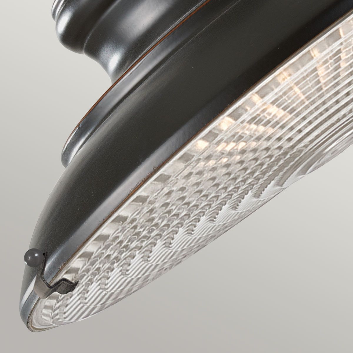 Heritage Railway-Inspired Bronze Wall Light with Textured Glass Diffuser