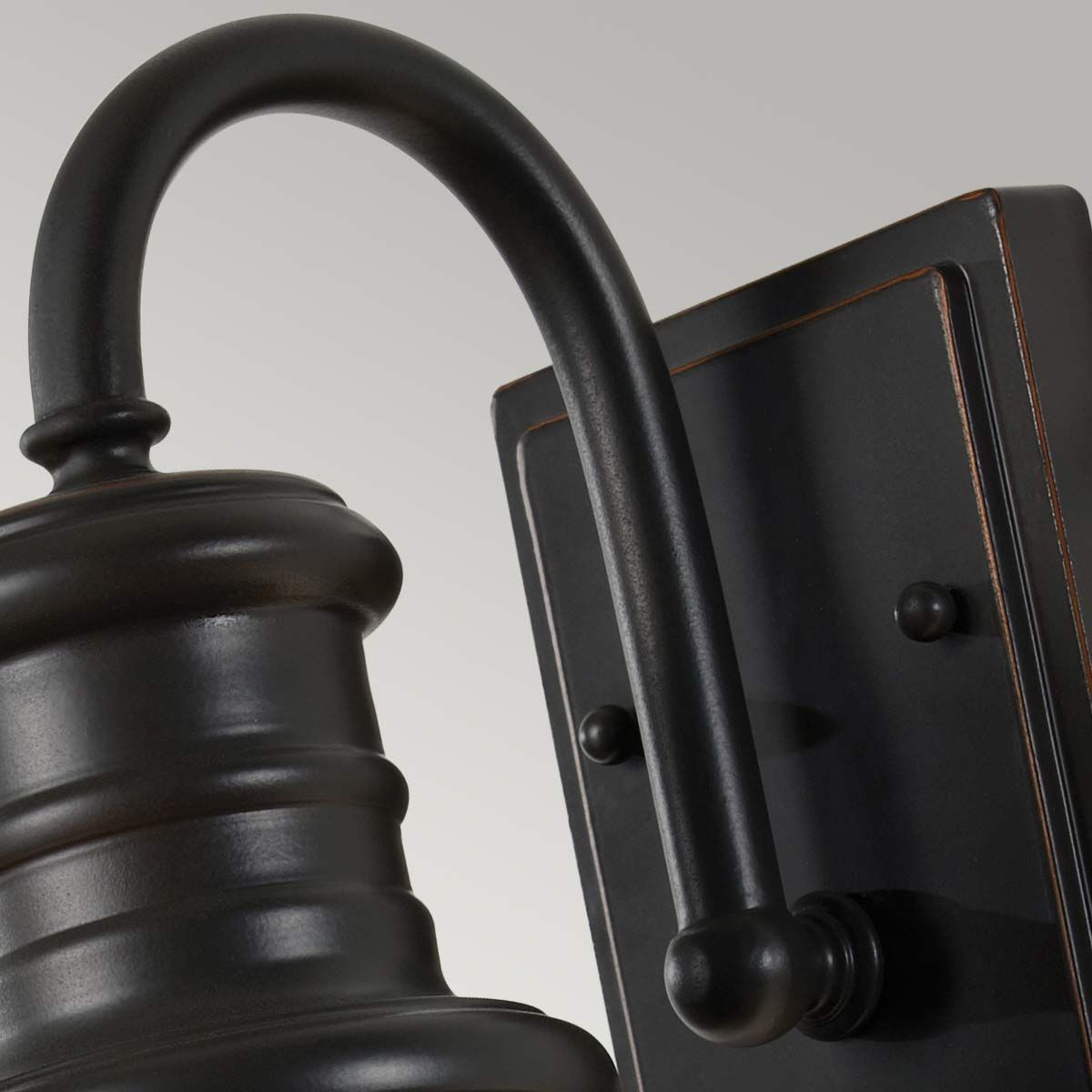 Redding Station Vintage Wall Light in Restoration Bronze with Rippled Glass Diffuser, Small