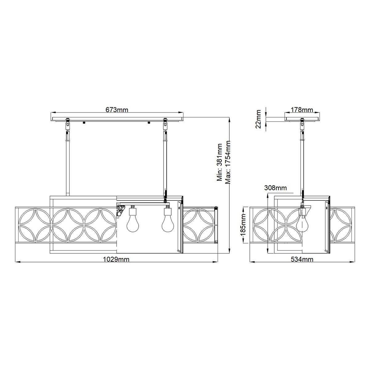 Elegant Island Bar Chandelier with Bronze Organza Shade and Parisienne Gold Accents