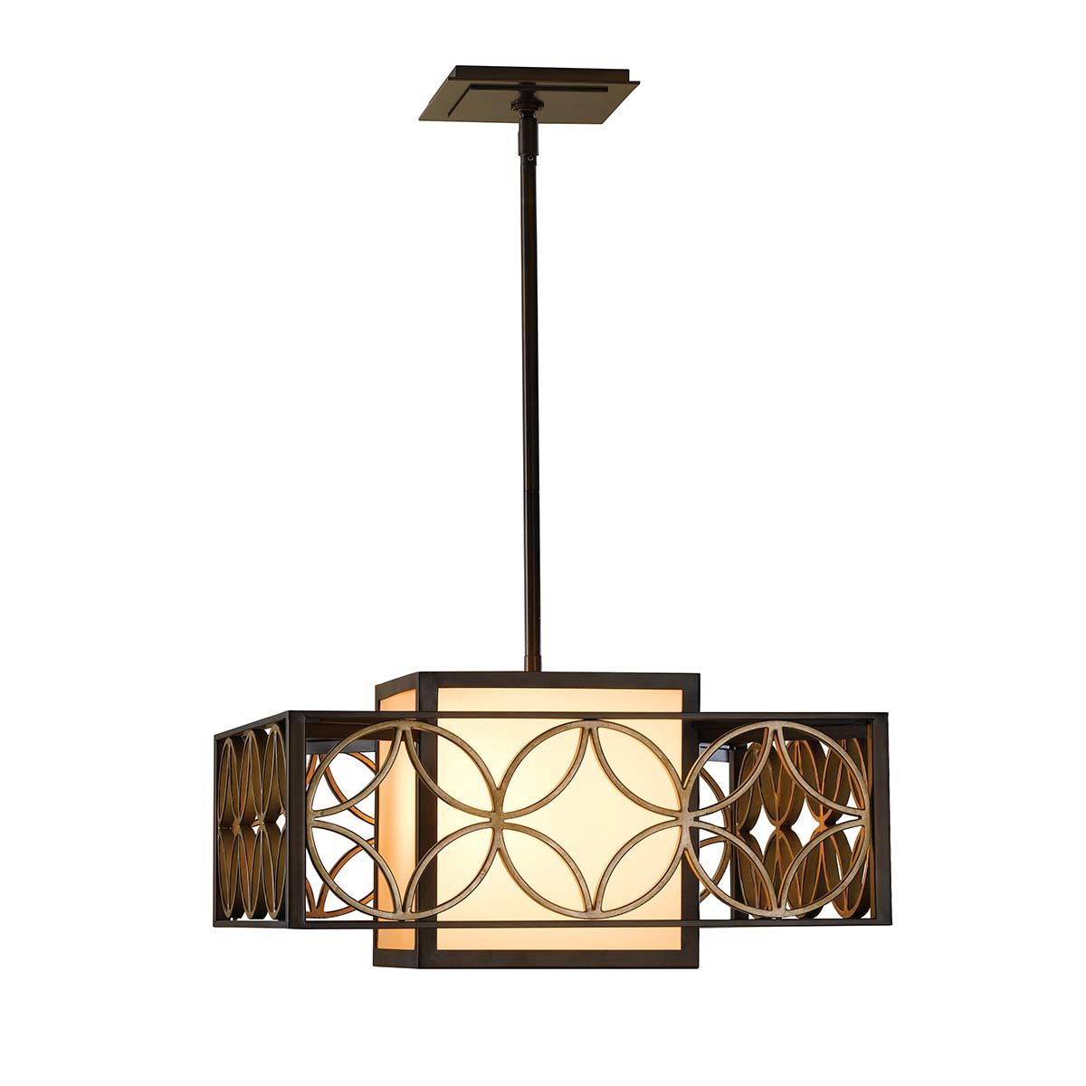 Vintage-Inspired Bronze and Gold Chandelier with Decorative French Art Detailing