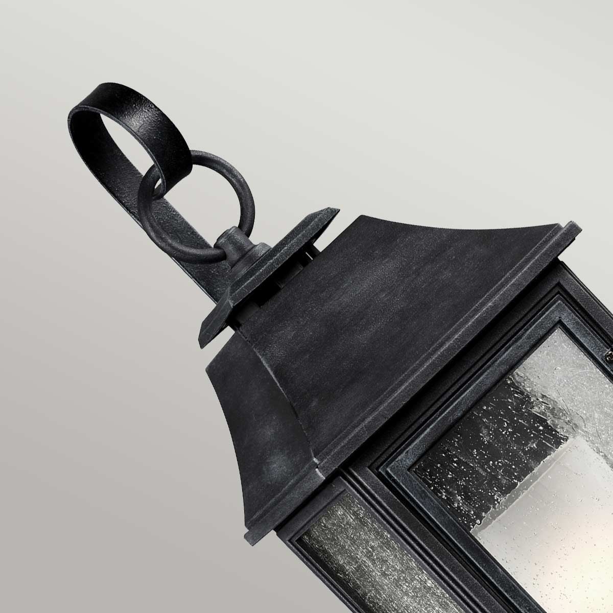 Shepherd Large Outdoor Lantern in Dark Weathered Zinc Finish