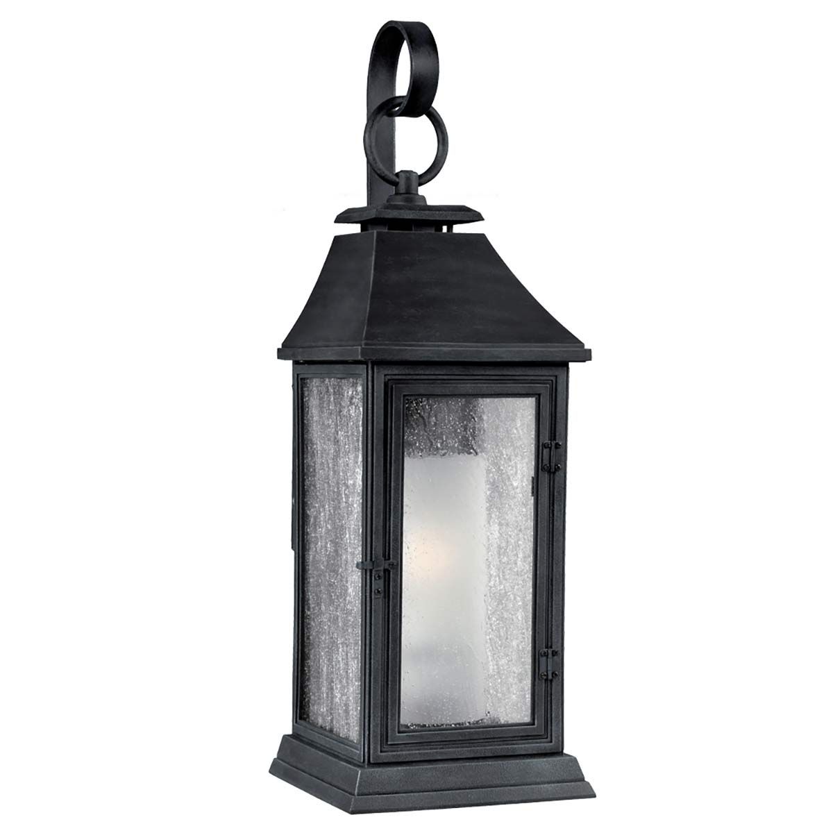 Shepherd Medium Wall Lantern in Dark Weathered Zinc Finish