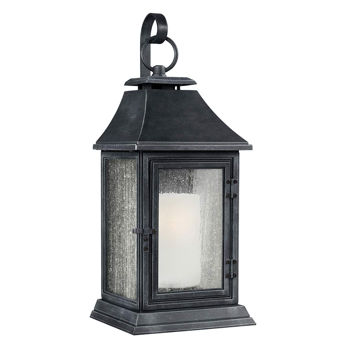 Shepherd Extra Large Wall Lantern in Distressed Zinc Finish