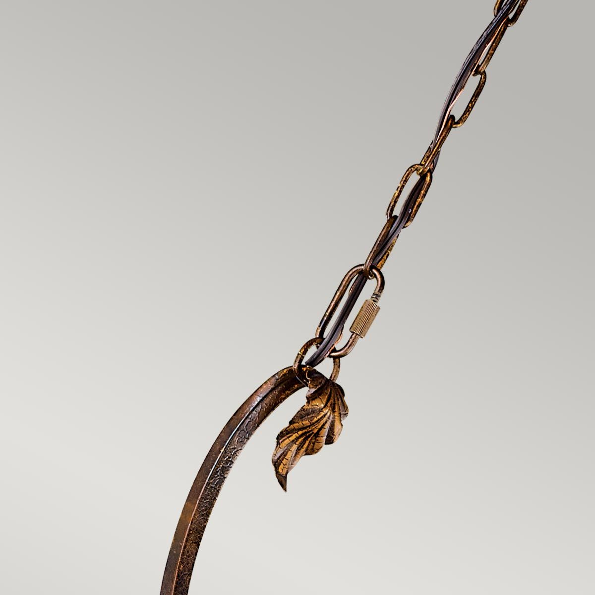 Rustic Burnt Orange Mini Ceiling Pendant Light with Amber Glass featuring Aged Tortoise Shell Finish