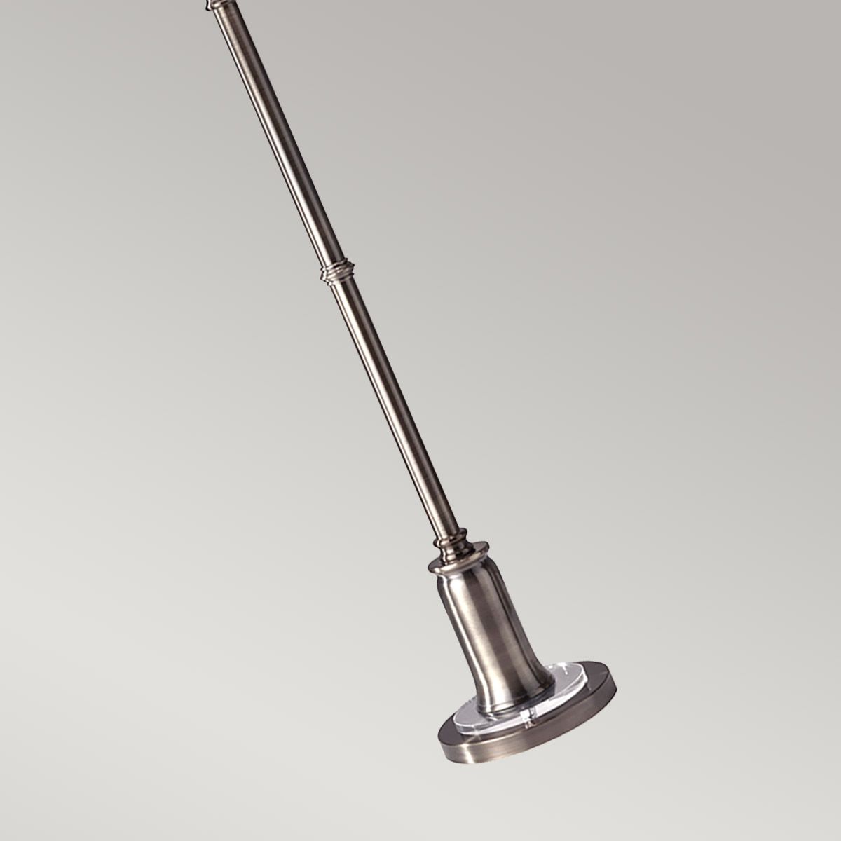 Vintage Nickel Floor Lamp with Elegant Ivory Shade
