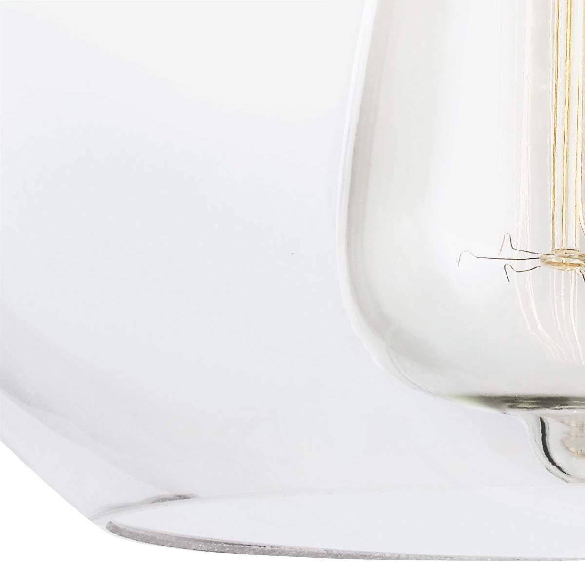 Elegant Glass Globe Pendant Light with Polished Nickel Finish