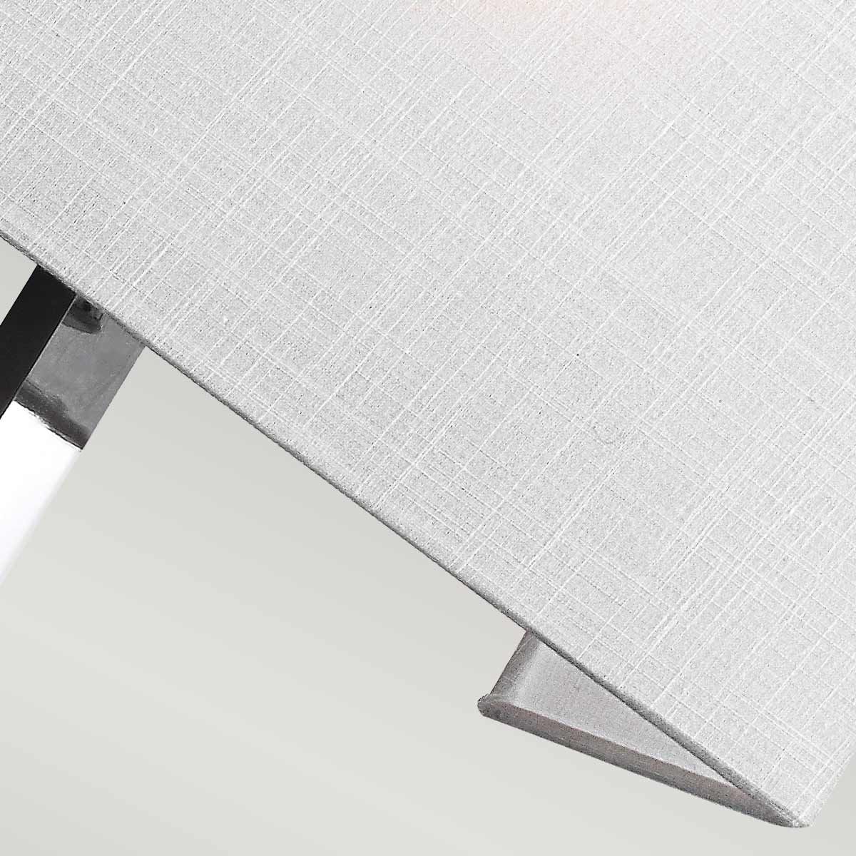 Teva Polished Nickel Wall Sconce with White Silk Shade