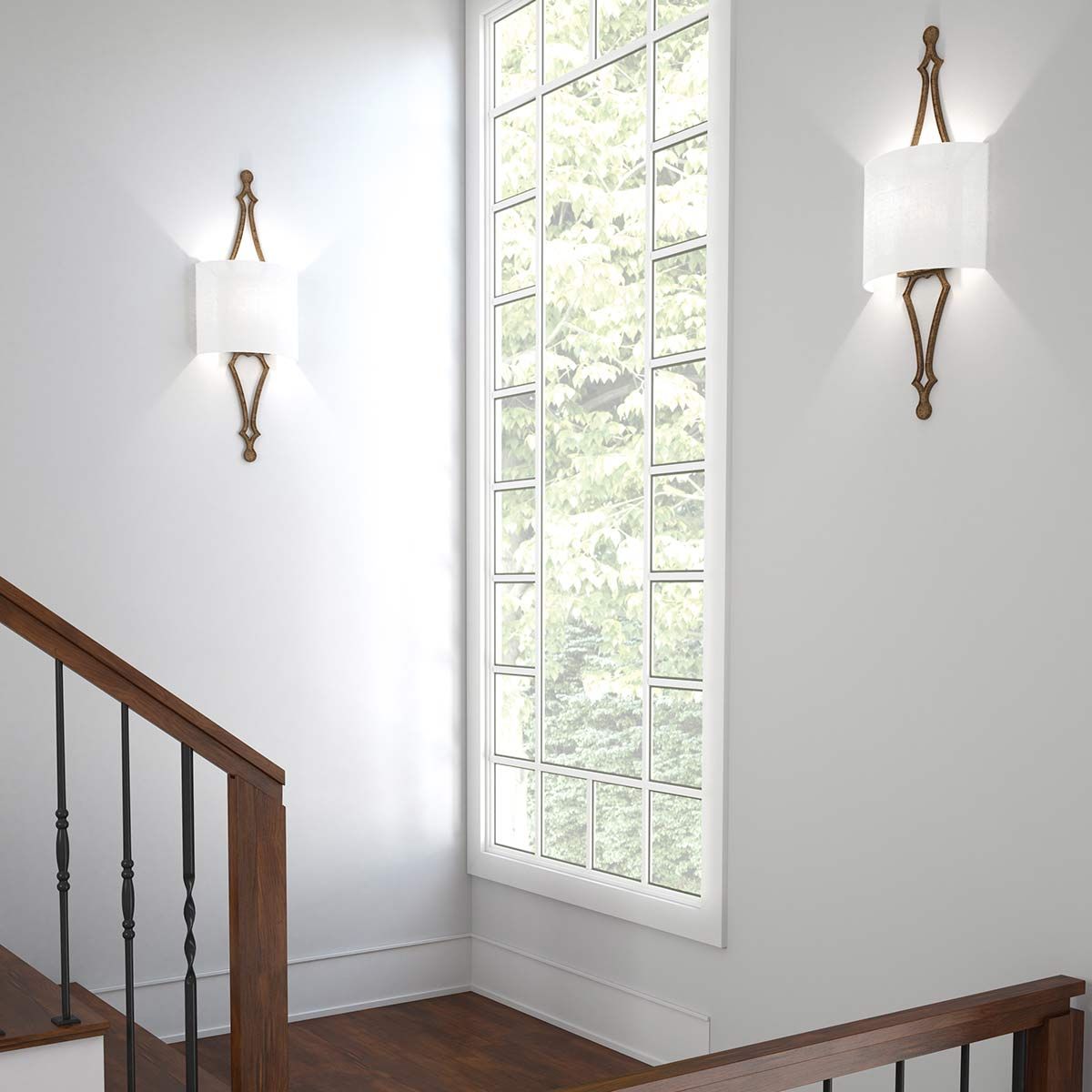 Tilling Single Light Wall Fixture - Weathered Iron and Distressed Gold Leaf Finish