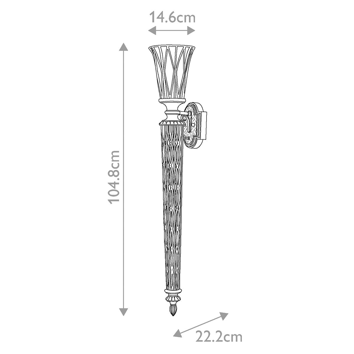 Elegant Gold-Finished Oriental Wall Lantern with Amber Glass Shade