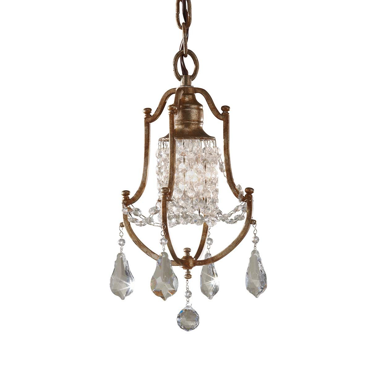 Valentina - Elegant Oxidized Bronze Pendant with Crystal Accents