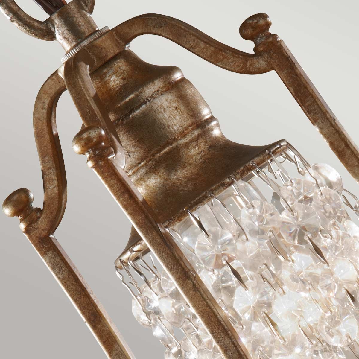 Valentina - Elegant Oxidized Bronze Pendant with Crystal Accents