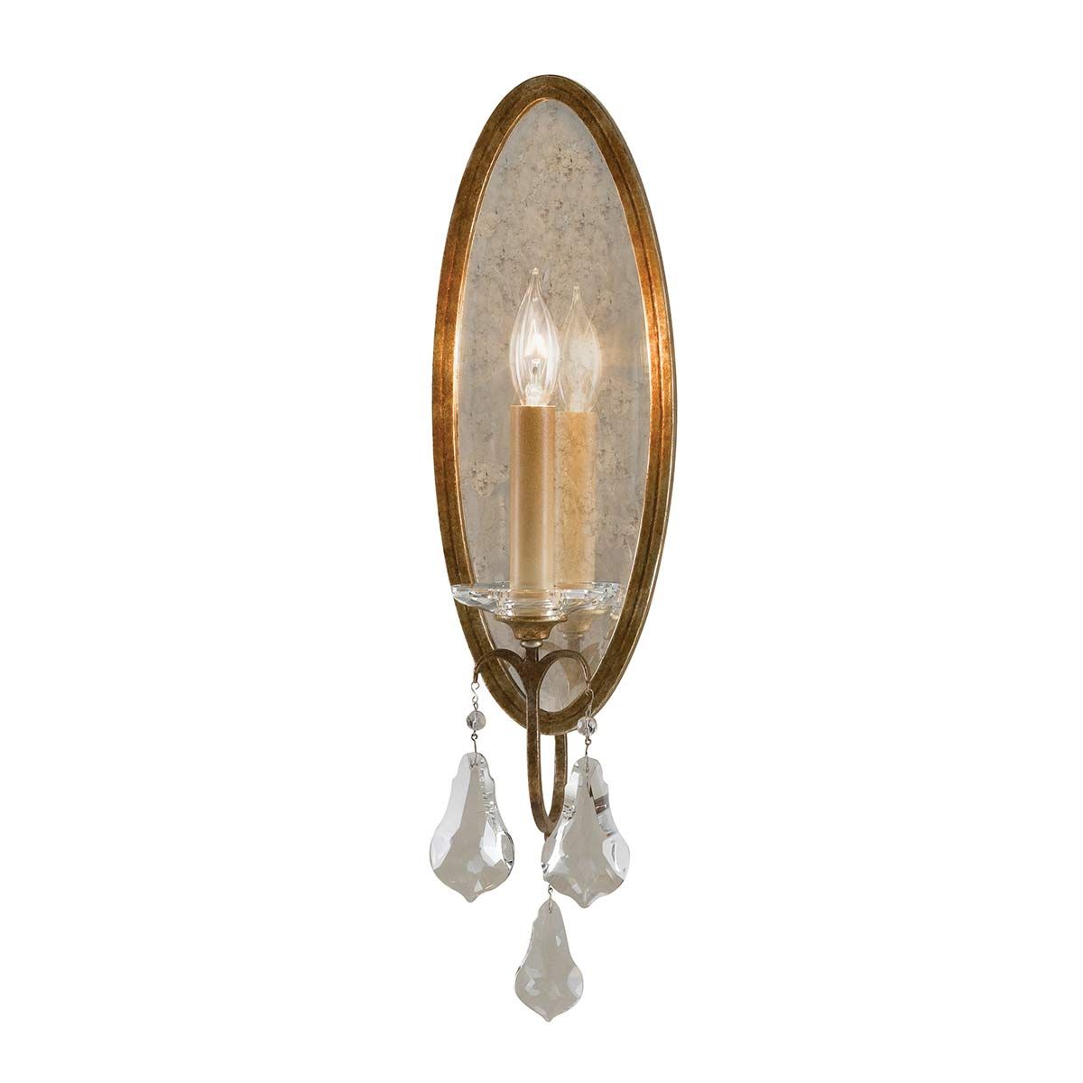 Valentina 1-Light Oxidized Bronze Crystal Wall Sconce