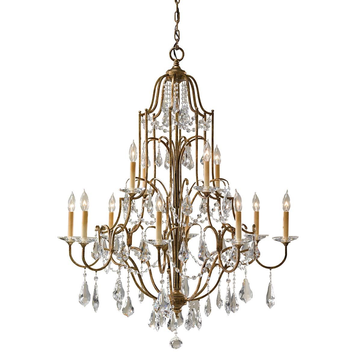 Valentina 12-Light Multi-Tier Chandelier in Oxidized Bronze