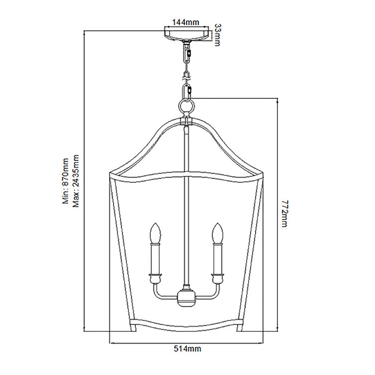 Yarmouth 6-Light Painted Aged Brass Chandelier