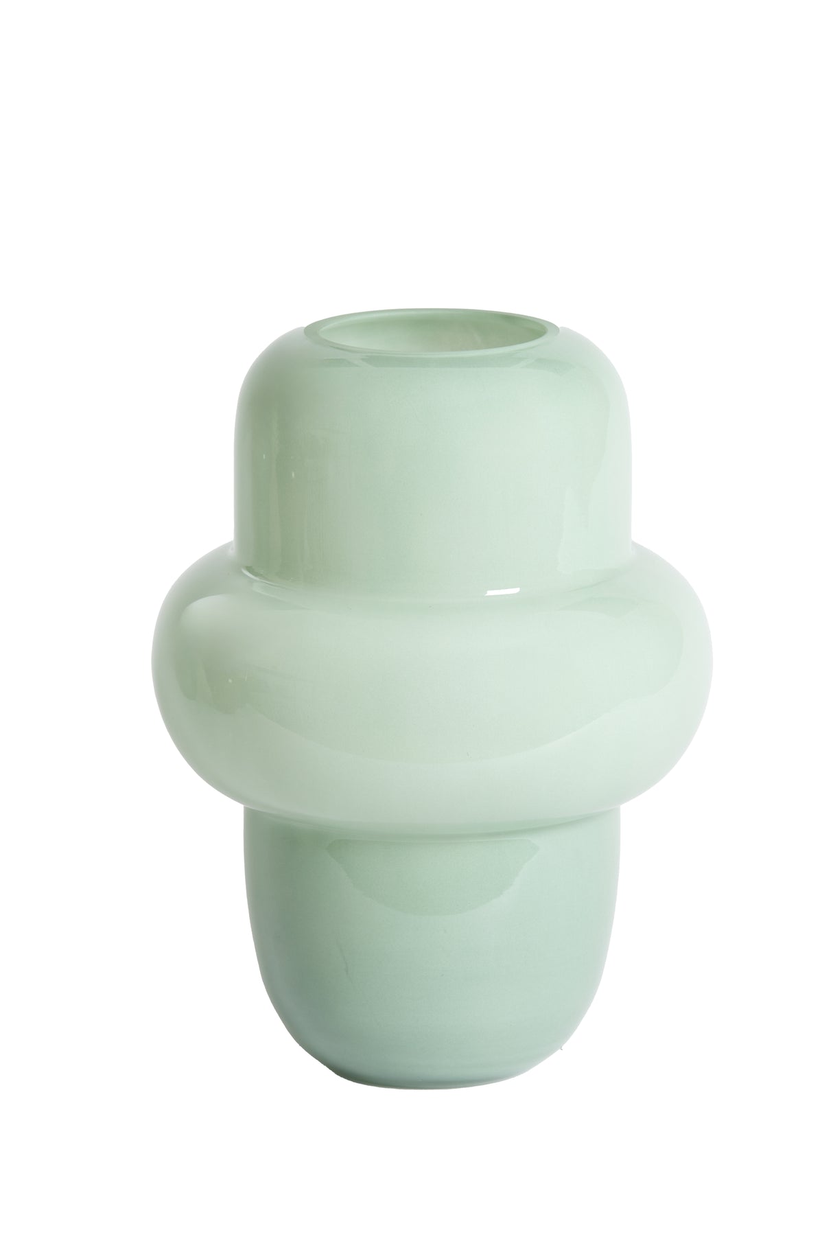 Mint Green Ylien Glass Vase - 20x26 cm