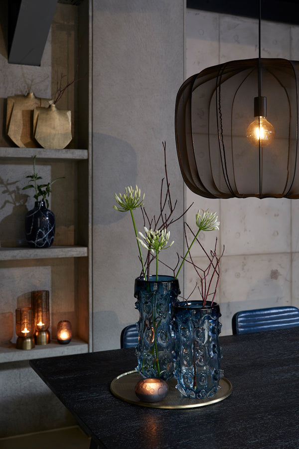 Matte Grey Finley Glass Tealight Holder Ø8x13 cm