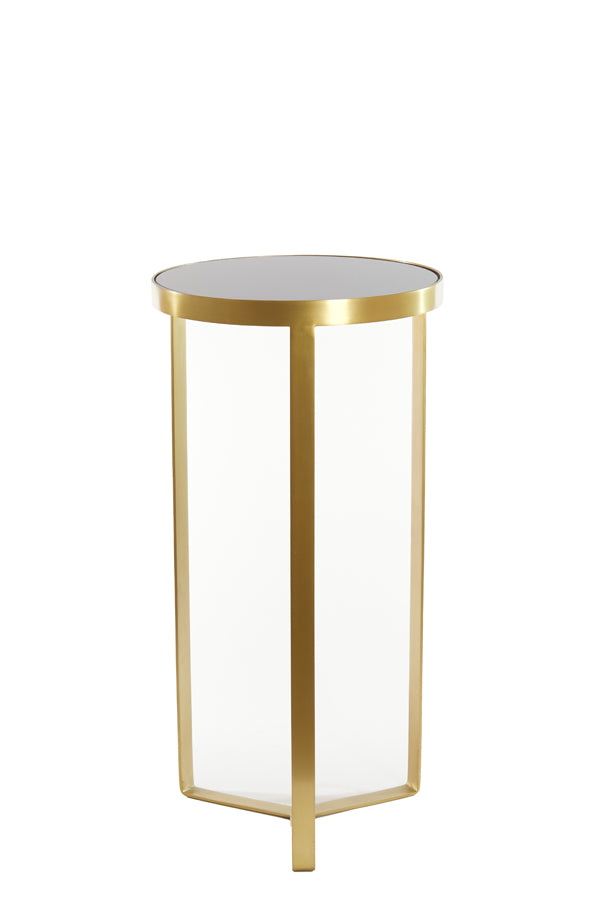 Sleek Black and Bronze Glass Pillar Ø40x80 cm