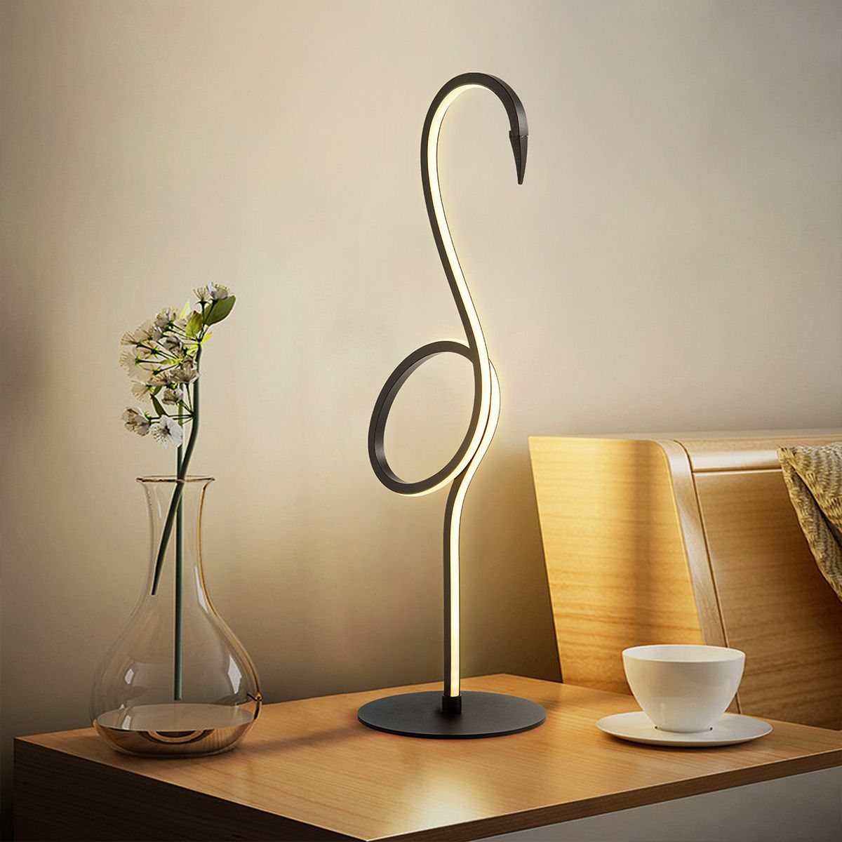 Flamingo LED Table Lamp - Black Black