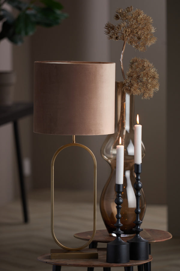 Velvet Chocolate Brown Cylindrical Shade 35x35x30 cm