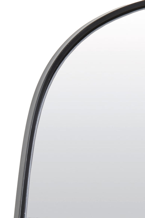 Elegant Smoked Glass Mirror with Matte Black Frame - 40x1.5x100 cm