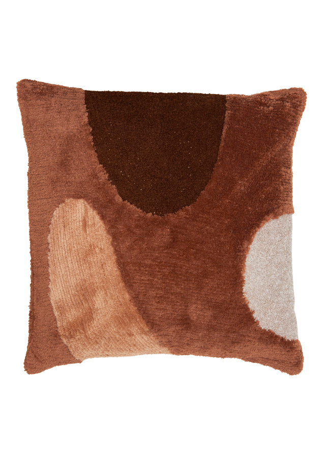 Terra-Toned Canazei Cushion 45x45 cm in Brown, Sand, and Earthy Hues