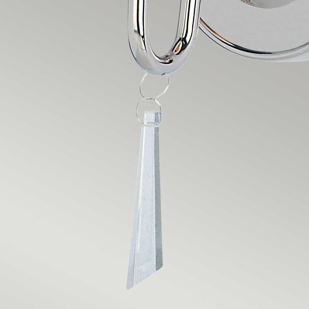 Polished Nickel Finsbury Park Wall Light with Glass Accents