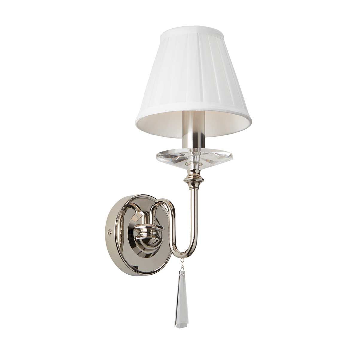 Polished Nickel Finsbury Park Wall Light with Glass Accents