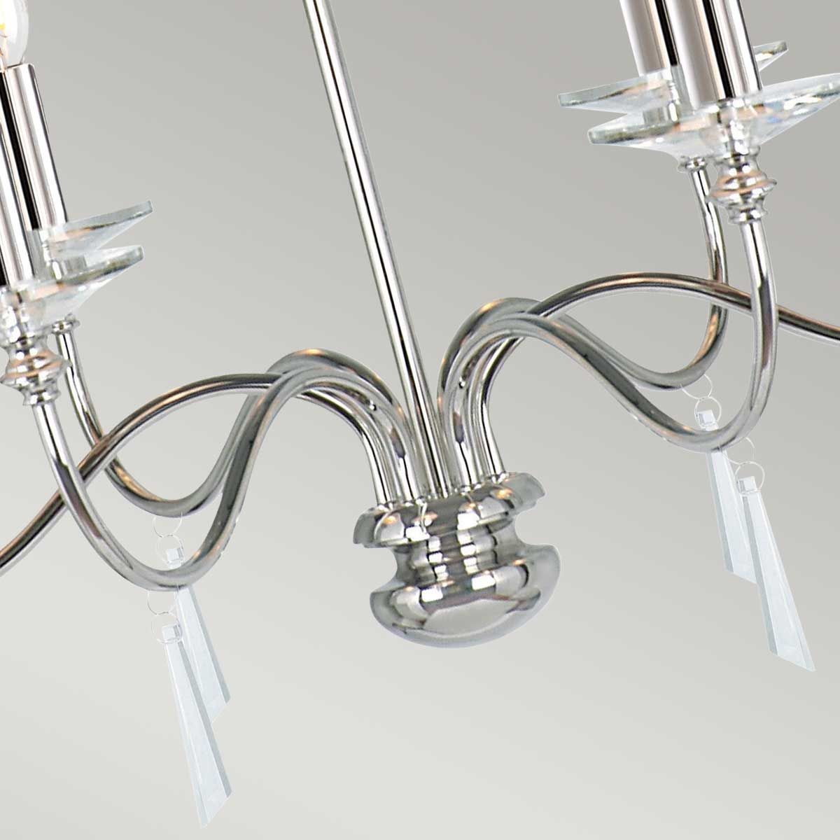 Finsbury Park Elegance: Luxurious Ceiling Chandelier in Polished Nickel