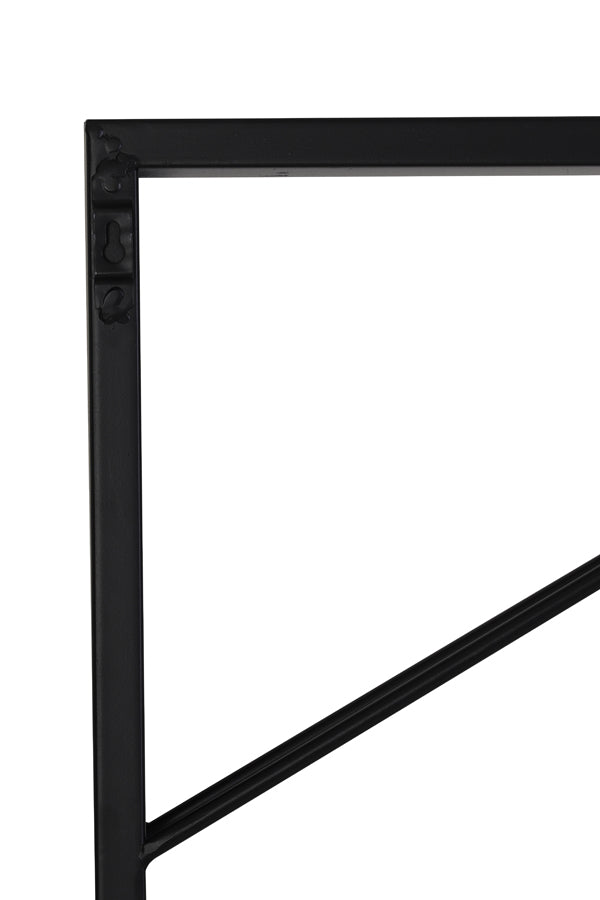 16-Bottle Black Malbeo Wine Rack, 70x6x160 cm