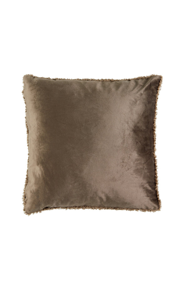 Cozy Square Pillow in Earthy Brown Tone