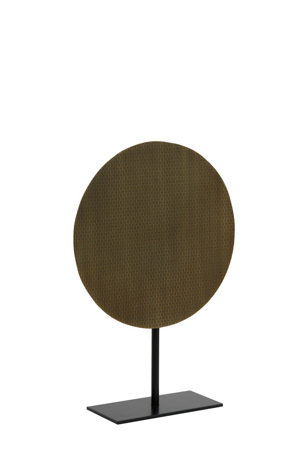 Antique Bronze Ornament on Black Base, 30x10x43 cm, by Rasim