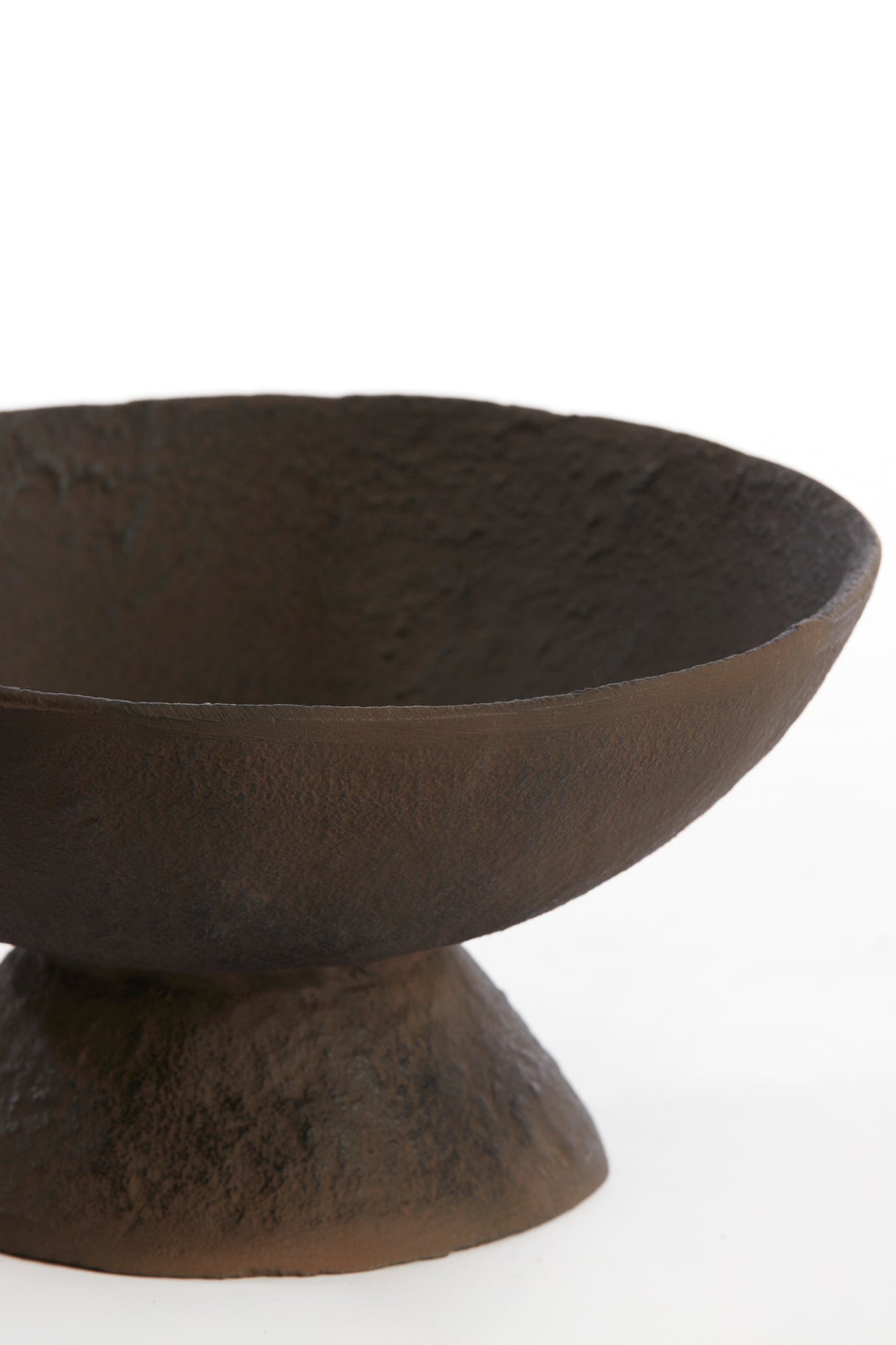 Elegant Dark Brown Elevated Dish - 25x24x12.5 cm