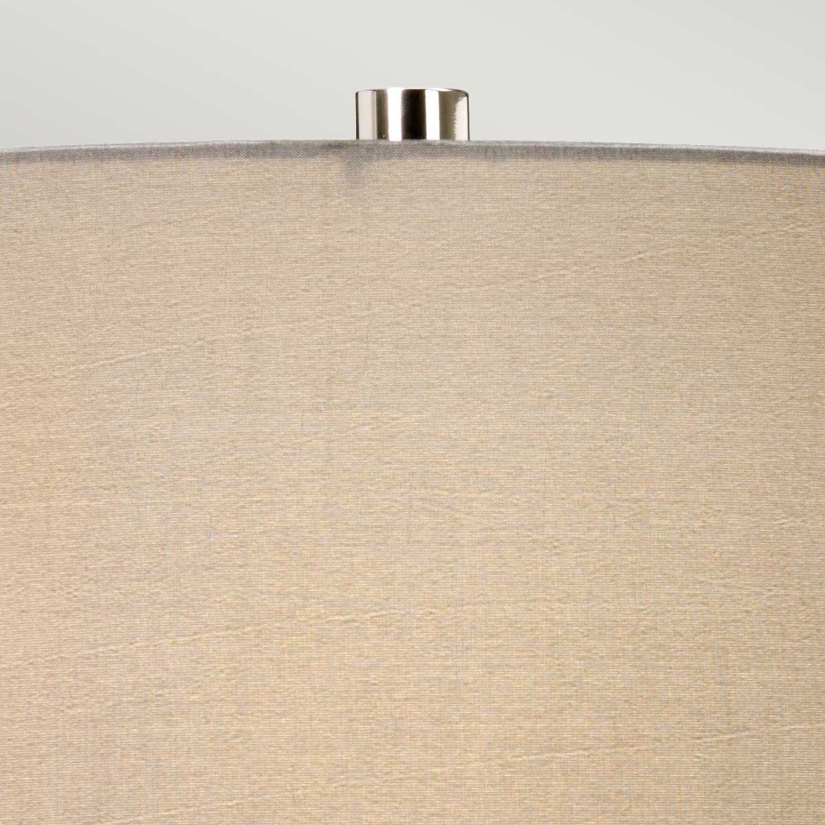 Fulwell Ceramic Contrast Table Lamp with Sleek Faux Silk Shade