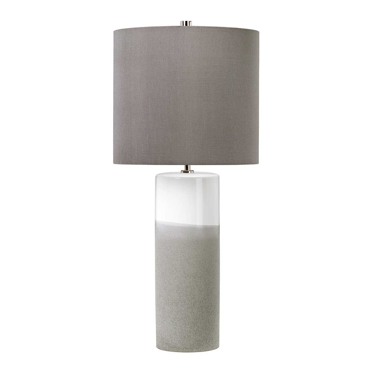 Fulwell Ceramic Contrast Table Lamp with Sleek Faux Silk Shade