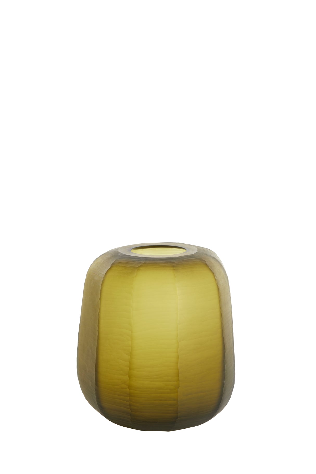 Yellow-Olive Green Vase with 23x24 cm Dimensions