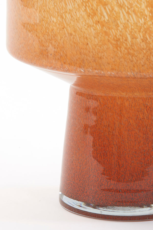 Elegant Peach Glass Vase 23.5x42 cm