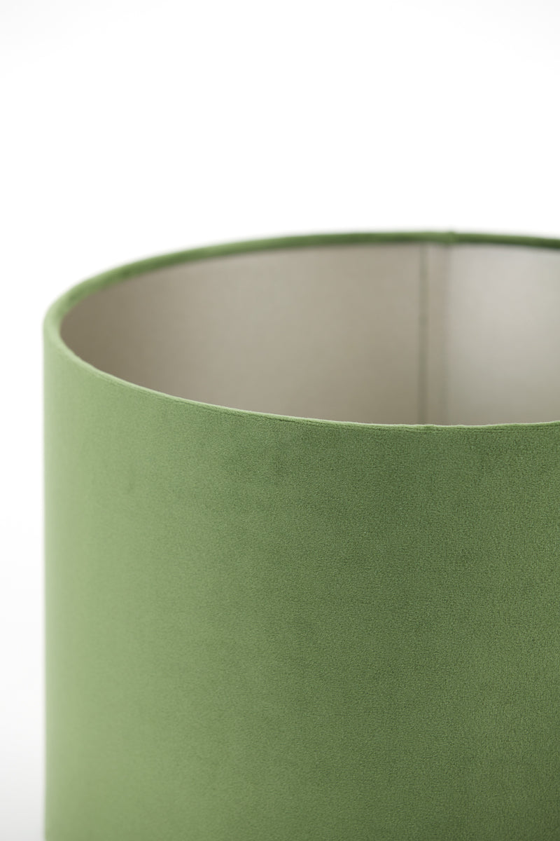Dusty Green Velour Cylinder Lampshade 30x30x21 cm
