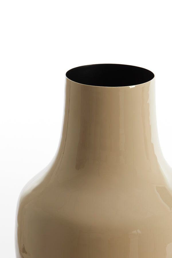 Elegant Shiny Taupe Vase Ø27x49 cm Deco Sindo
