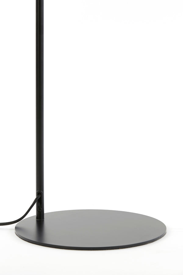 Elegant Lekar Black Floor Lamp with Smoked Glass, 35.5x28x155 cm