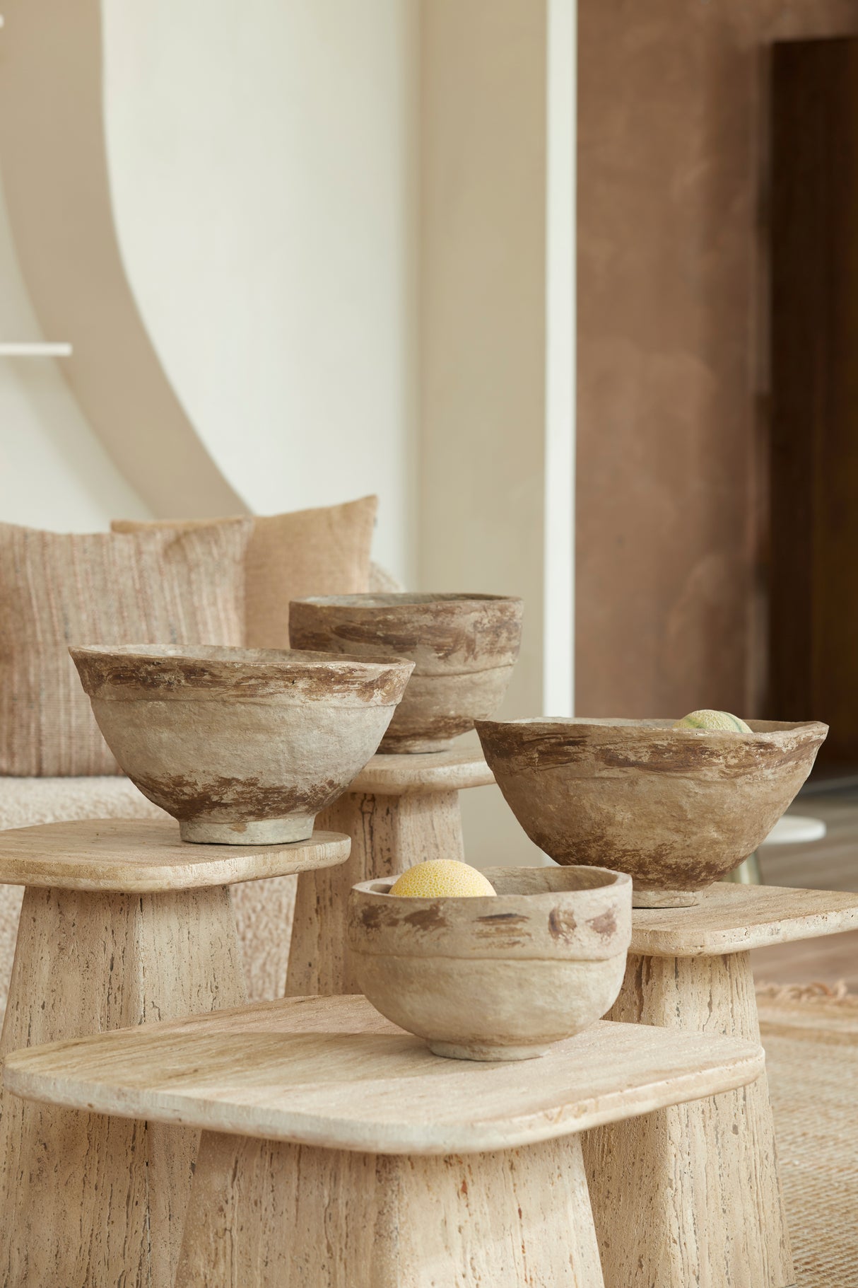 Aluna Brown Textured Bowl Ø40x20 cm