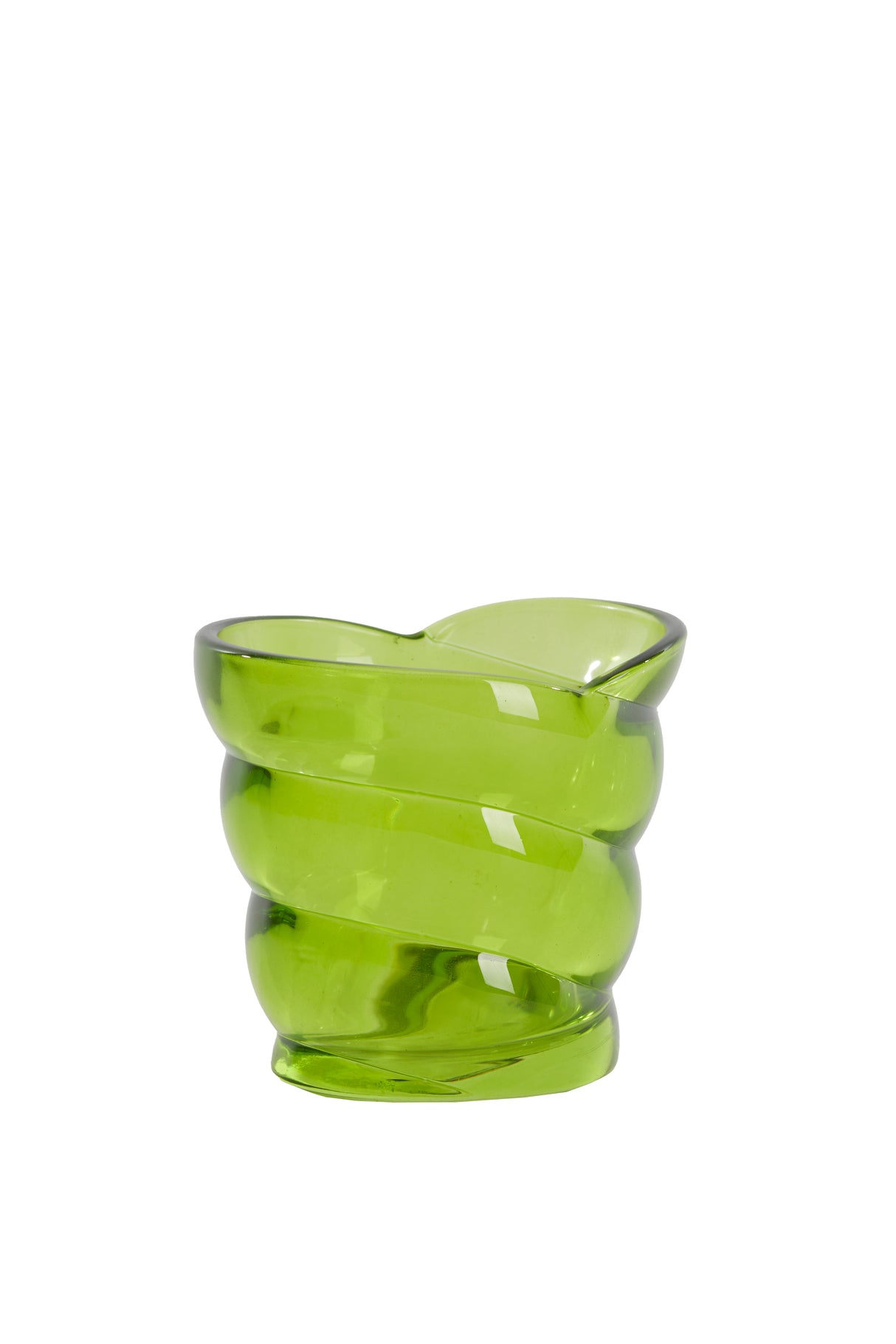 Green Malea Glass Tealight Holder 10x7x9 cm