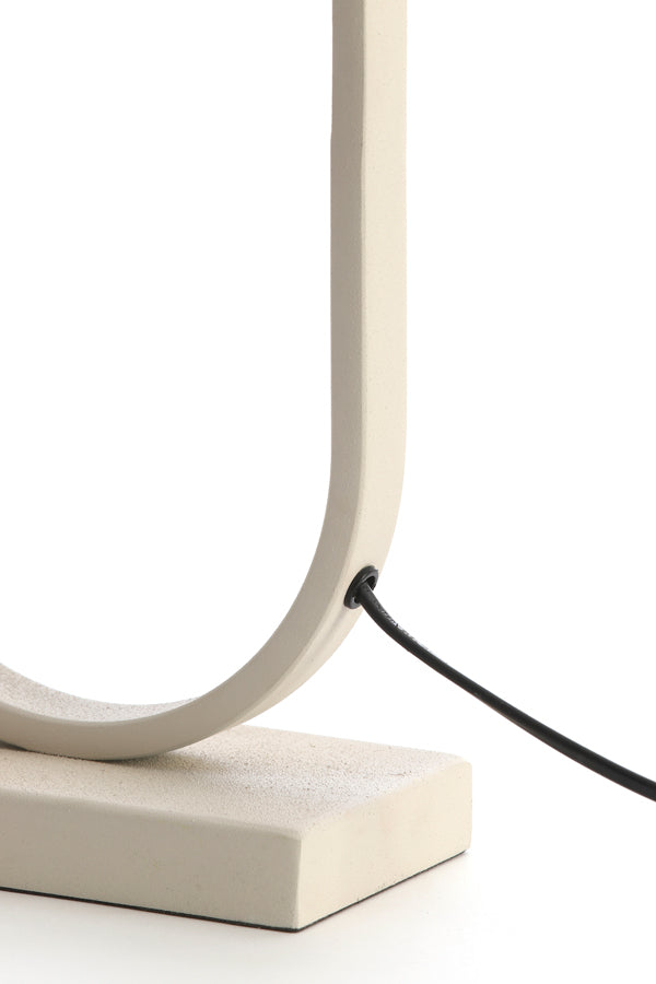 Elegant Cream Jamiri Lamp Base - 20x10x45 cm