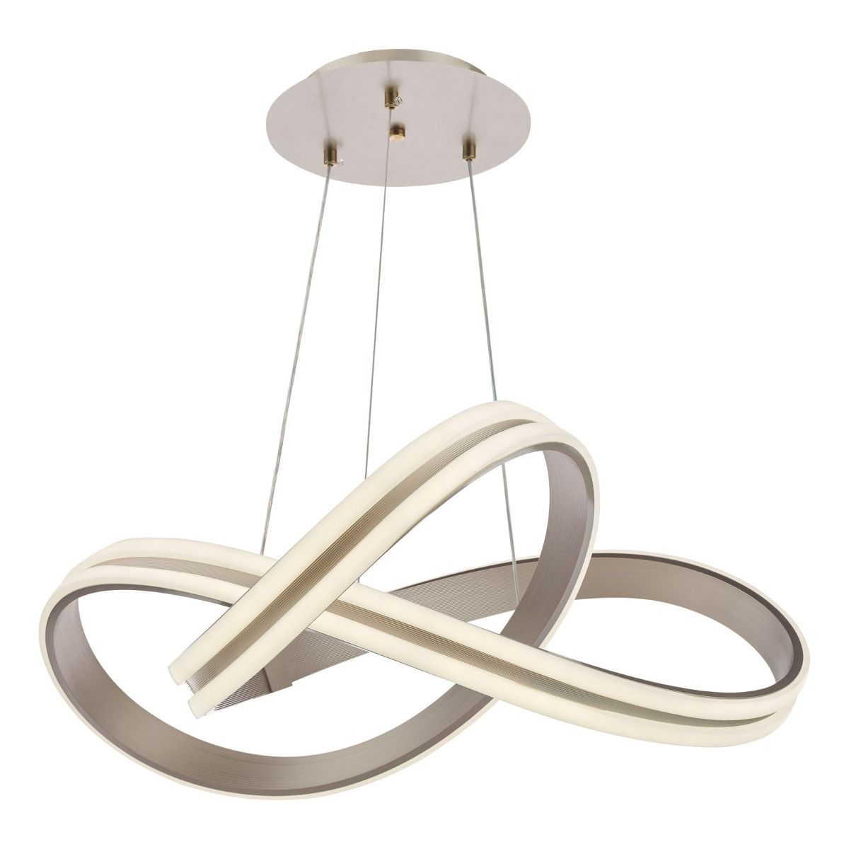 Gavino Pendant Brushed Silver LED