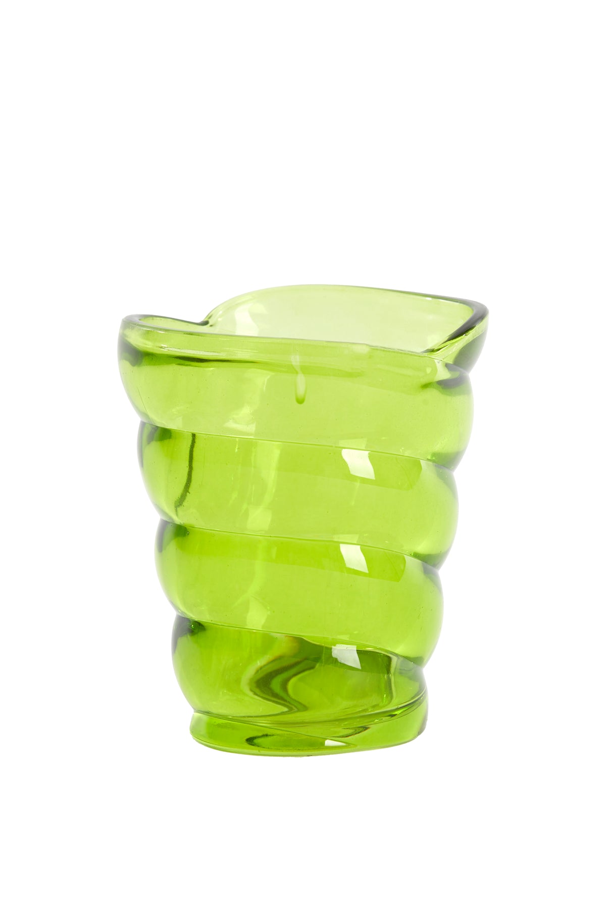 Malea Green Glass Tealight Holder 10.5x7x12.5 cm