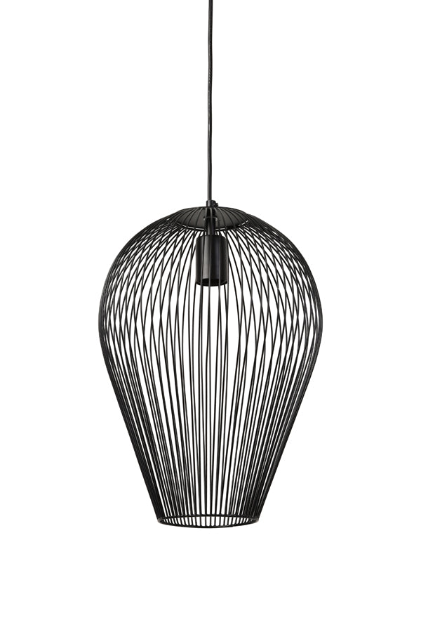 Sleek Black Pendant Lamp Ø31x40 cm Abby