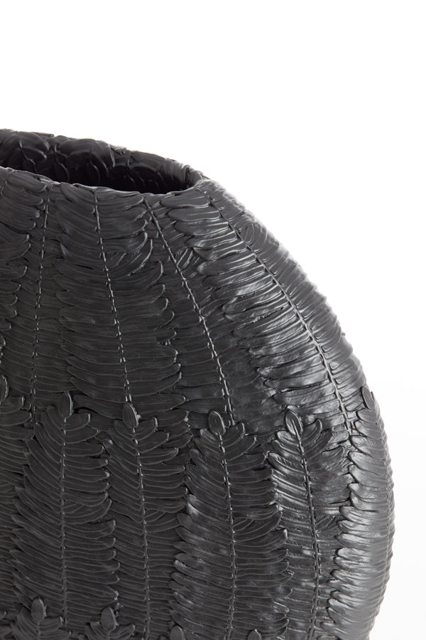 Sleek Modern Black Vase 40.5x11x40 cm - Nivica Design