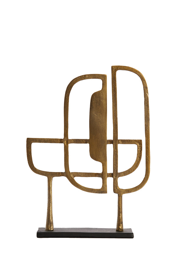 Elegant Aaron Sculpture - Gold and Matte Black 26x8x36 cm