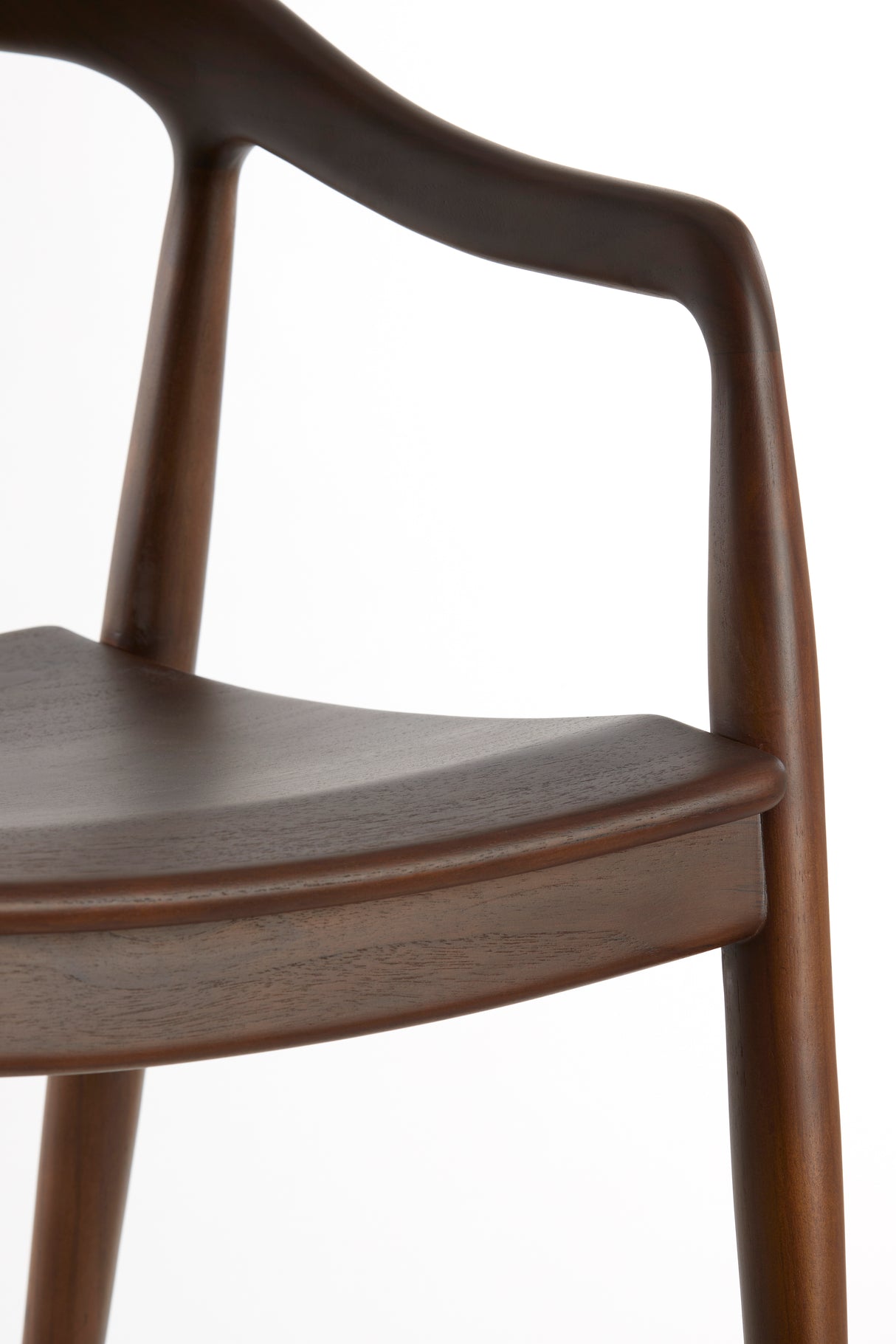 Elegant Dark Brown Palos Wood Dining Chair, 60x58x83 cm